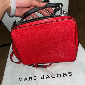 Red Marc Jacobs lunchbox crossbody bag for sell!